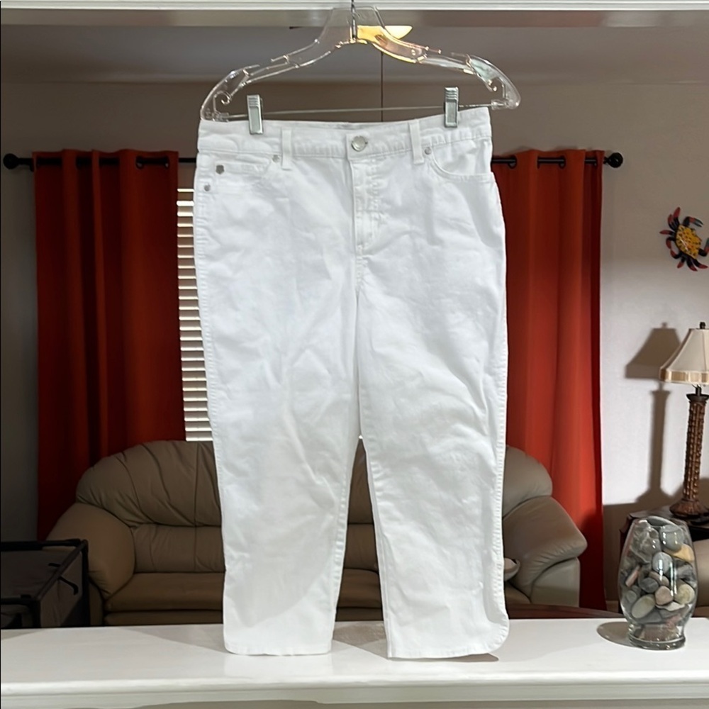 Bandolino Mandie Capri White White Five pocket Style Women's White Jeans Size 6